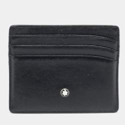 Pre Owned Montblanc Meisterstuck Black Leather Card Holder