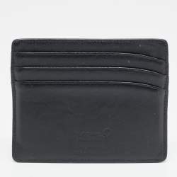 Pre Owned Montblanc Meisterstuck Black Leather Card Holder