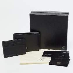 Pre Owned Montblanc 8CC Black Leather Bifold Wallet