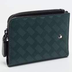 Pre Owned Montblanc Extreme 3.0 Dark Green Textured Leather Bifold Wallet