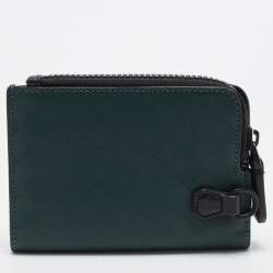 Pre Owned Montblanc Extreme 3.0 Dark Green Textured Leather Bifold Wallet