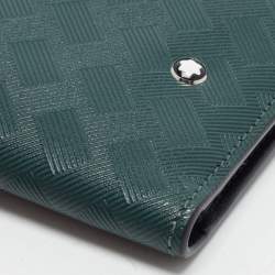 Pre Owned Montblanc Extreme 3.0 Dark Green Textured Leather Bifold Wallet