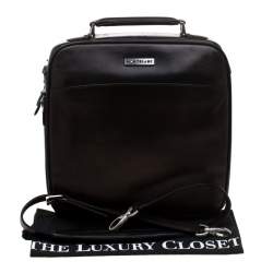 Pre Owned Montblanc Brown Leather Messenger Bag