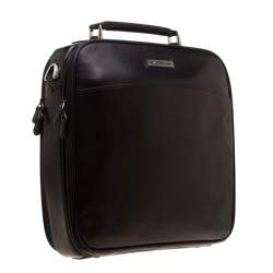 Pre Owned Montblanc Brown Leather Messenger Bag