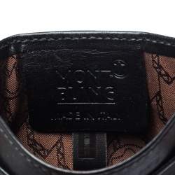 Pre Owned Montblanc Black Perforated Leather Card Holder 2CC
