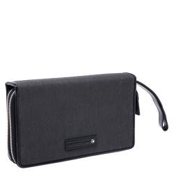 Montblanc Black Canvas Meisterstück Double Zip Organizer