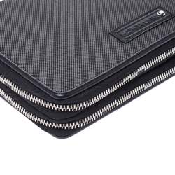 Montblanc Black Canvas Meisterstück Double Zip Organizer
