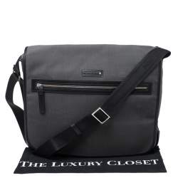Mont Blanc Black Meisterstuck Canvas Large Messenger Bag