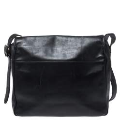 Pre Owned Montblanc Black Leather Meisterstuck Large Messenger Bag