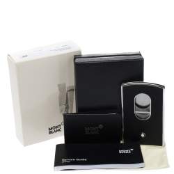 Pre Owned Montblanc Black Leather Sartorial Hard Shell Business Card Holder