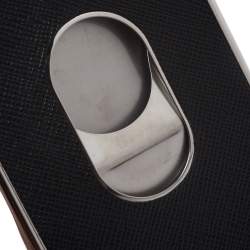 Pre Owned Montblanc Black Leather Sartorial Hard Shell Business Card Holder