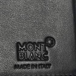 Pre Owned Montblanc Black Croc Embossed Leather Meisterstuck Bifold Card Holder