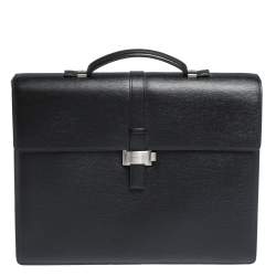 Montblanc Black Leather Westside Double Gusset Briefcase