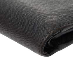 Pre Owned Montblanc Grey Leather Bifold Wallet