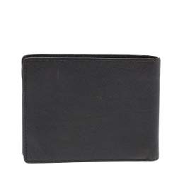 Pre Owned Montblanc Grey Leather Bifold Wallet