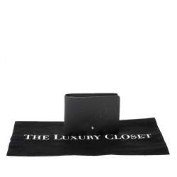 Pre Owned Montblanc Grey Leather Bifold Wallet