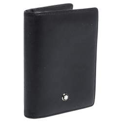 Montblanc Black Leather Meisterstuck Bifold Card Holder