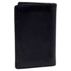 Pre Owned Montblanc Black Leather Meisterstuck Business Card Holder