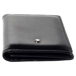 Pre Owned Montblanc Black Leather Meisterstuck Business Card Holder