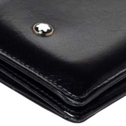 Pre Owned Montblanc Black Leather Meisterstuck Business Card Holder