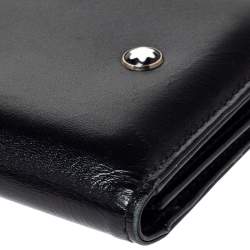 Pre Owned Montblanc Black Leather Meisterstuck Business Card Holder