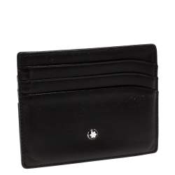 Pre Owned Montblanc Black Leather Meisterstuck Card Holder 6CC
