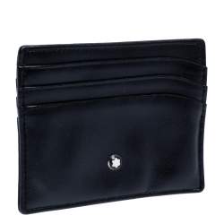 Pre Owned Montblanc Black Leather Meisterstuck Card Holder 6CC