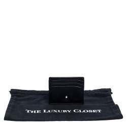 Pre Owned Montblanc Black Leather Meisterstuck Card Holder 6CC