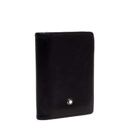 Pre Owned Montblanc Black Leather Meisterstuck Business Card Holder
