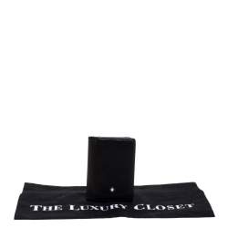 Pre Owned Montblanc Black Leather Meisterstuck Business Card Holder