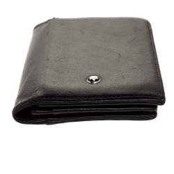 Pre Owned Montblanc Black Leather Meisterstuck Business Card Holder