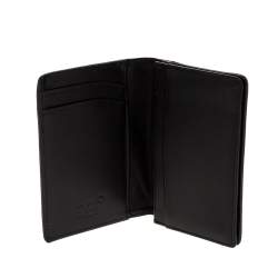 Pre Owned Montblanc Black Leather Meisterstuck Business Card Holder