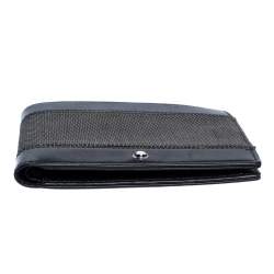 Montblanc Grey/Black Canvas and Leather Meisterstuck Bifold Wallet