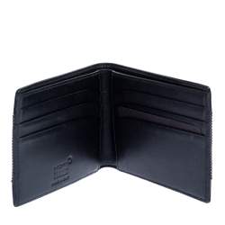 Montblanc Grey/Black Canvas and Leather Meisterstuck Bifold Wallet