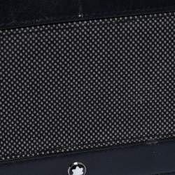 Montblanc Grey/Black Canvas and Leather Meisterstuck Bifold Wallet
