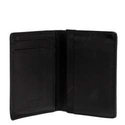 Pre Owned Montblanc Black Perforated Leather Card Holder