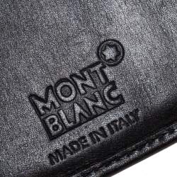 Pre Owned Montblanc Black Perforated Leather Card Holder