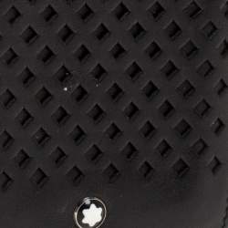 Pre Owned Montblanc Black Perforated Leather Card Holder