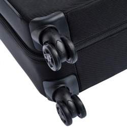 Montblanc Black Nylon and Leather Nightflight Carry-on Weekend Trolley 