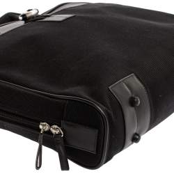 Pre Owned MontBlanc Black Canvas and Leather Nightflight Document Briefcase Bag