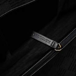 Pre Owned MontBlanc Black Canvas and Leather Nightflight Document Briefcase Bag