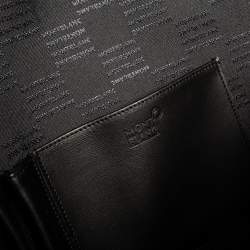 Pre Owned MontBlanc Black Canvas and Leather Nightflight Document Briefcase Bag