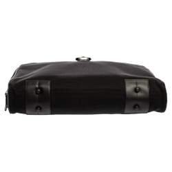Pre Owned MontBlanc Black Canvas and Leather Nightflight Document Briefcase Bag