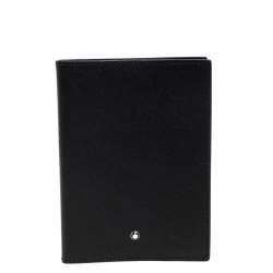 Pre Owned حافظة جواز سفر مون بلان ميسترستوك جلد سودءا