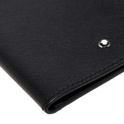 Pre Owned حافظة جواز سفر مون بلان ميسترستوك جلد سودءا