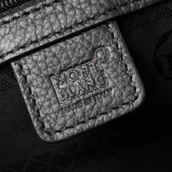 Pre Owned Montblanc Black Soft Grained Leather Meisterstuck Document Briefcase