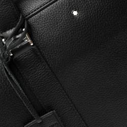 Pre Owned Montblanc Black Soft Grained Leather Meisterstuck Document Briefcase