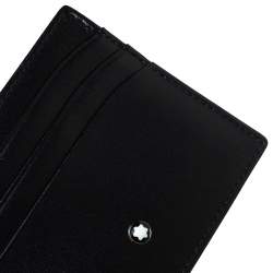 Pre Owned حافظة بطاقات مون بلان مايسترستاك جلد سوداء 6CC