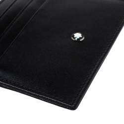 Pre Owned حافظة بطاقات مون بلان مايسترستاك جلد سوداء 6CC