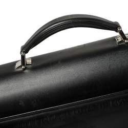 مملوكة مسبقًا Montblanc Black Leather Meisterstuck Double Gusset Briefcase